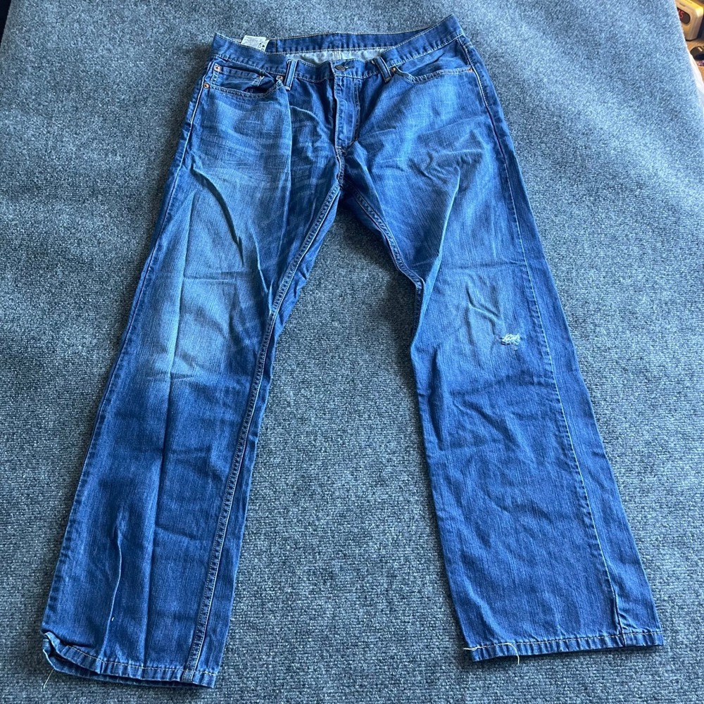 Levis 514 Slim Straight Mens Blue Jeans 36x32 Medium Wash 100% Cotton Denim